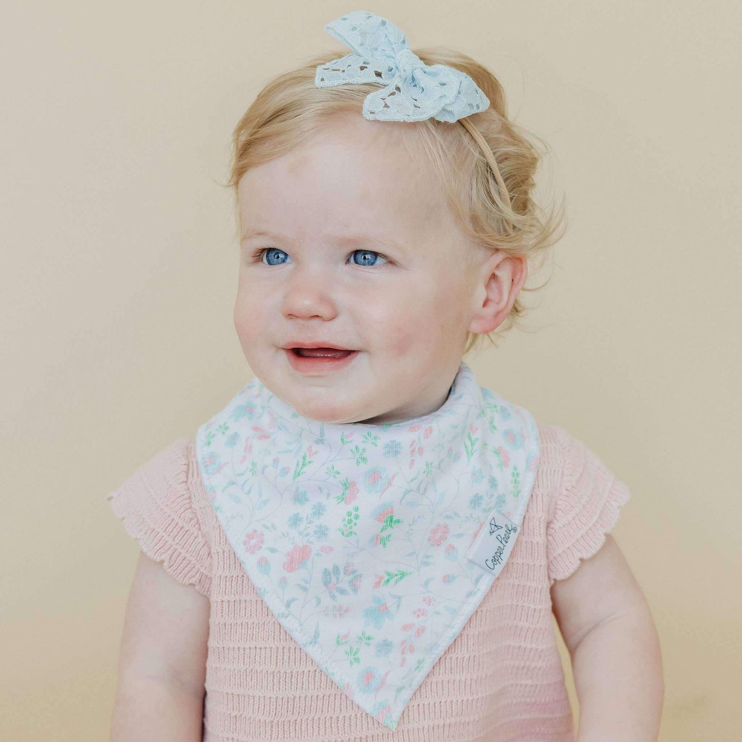 Copper Pearl Baby Bandana Bibs - Claire