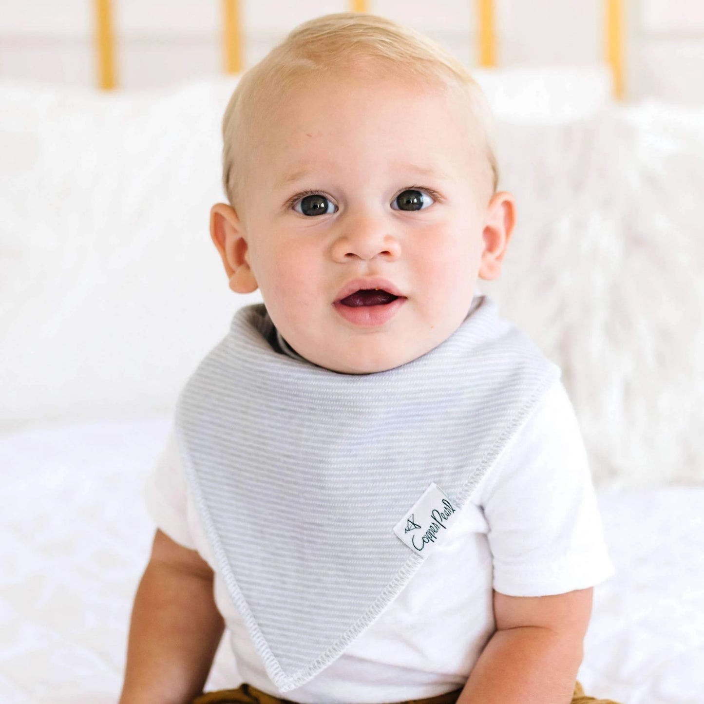 Copper Pearl Baby Bandana Bibs - Lennon