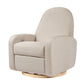 Babyletto Nami Electronic Recliner and Swivel Glider with USB Port - Performance Beach Eco-Weave with Light Wood Base