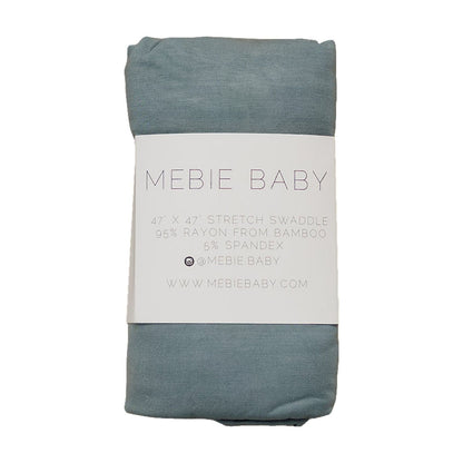 Mebie Baby Bamboo Stretch Swaddle Blanket - Dusty Blue