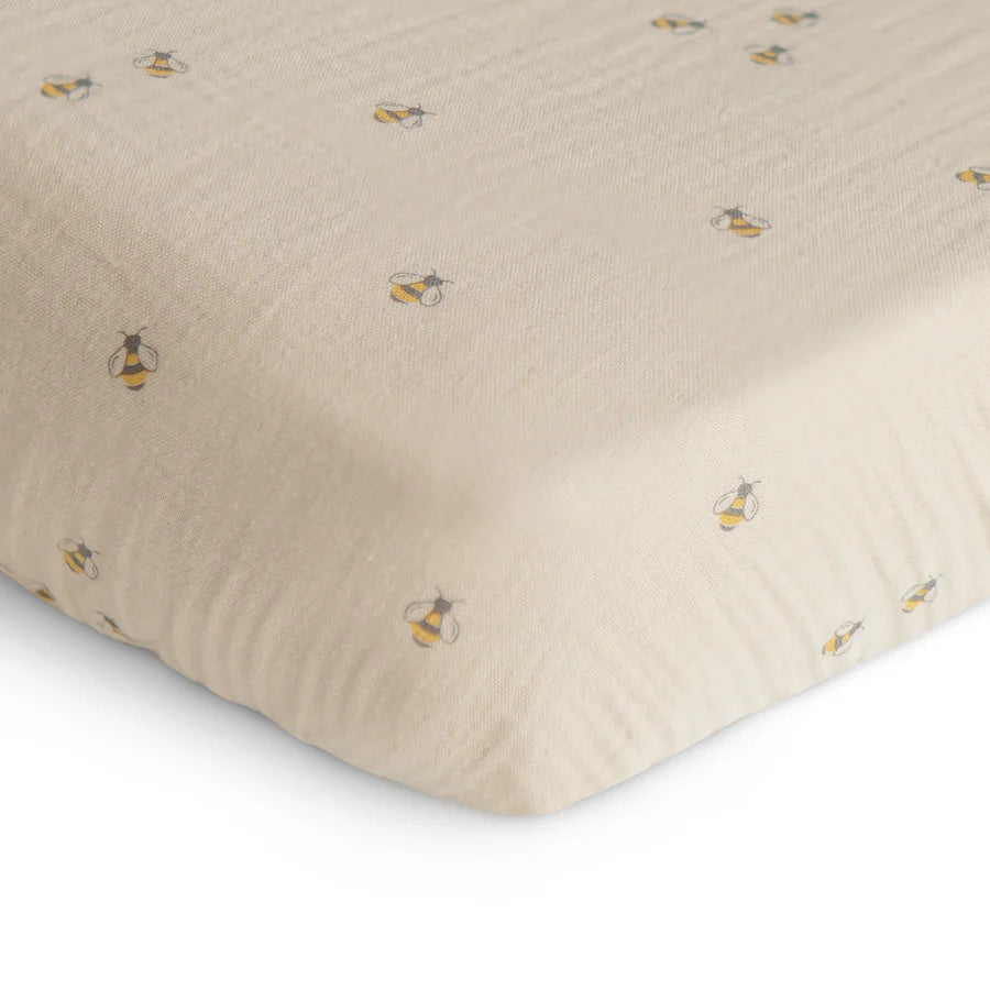 Mushie Extra Soft Muslin Crib Sheet