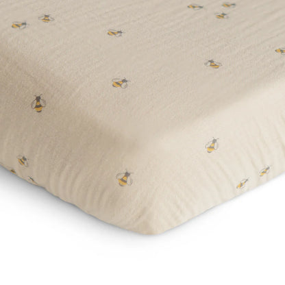 Mushie Extra Soft Muslin Crib Sheet