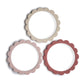 Mushie Flower Teething Bracelet 3-Pack - Rose / Blush / Shifting Sand