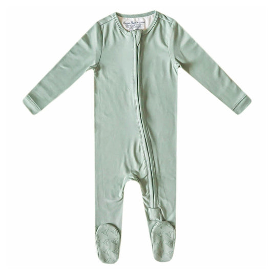 Copper Pearl Zip-up Footie - Briar