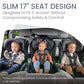 Babies riding 3 across in Britax Poplar ClickTight Convertible Car Seat - Stone Onyx