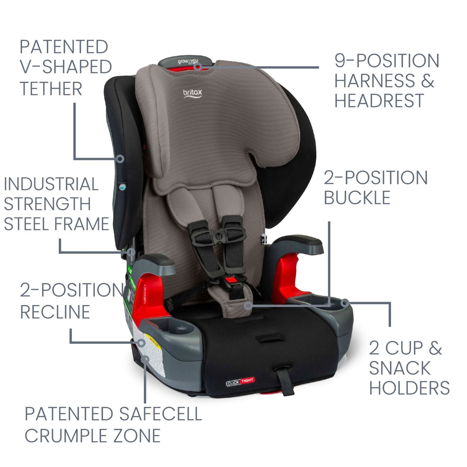britax grow with you replacement cover Britax Grow With You ClickTight Harness-2-Booster Seat