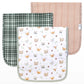 Copper Pearl 3-Pack Burp Cloth Set