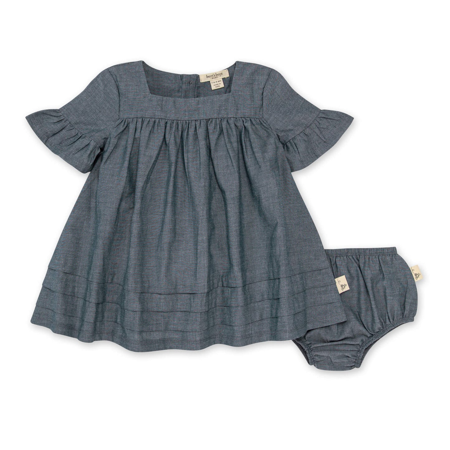 Burt's Bees Dress and Diaper Cover Set - Chambray