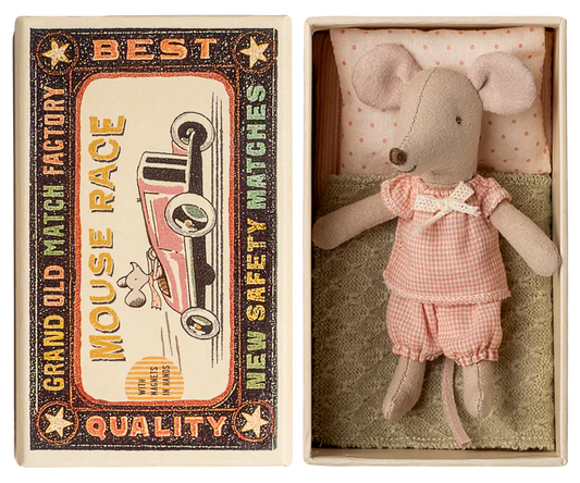 Maileg Little Sister Mouse in Matchbox