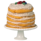 Maileg Party cake and cake stand, Mouse - Off white