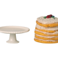 Maileg Party cake and cake stand, Mouse - Off white