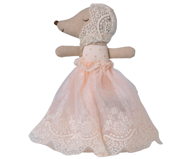 Maileg Baby Mouse In Gown - Powder