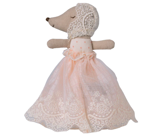 Maileg Baby Mouse In Gown - Powder