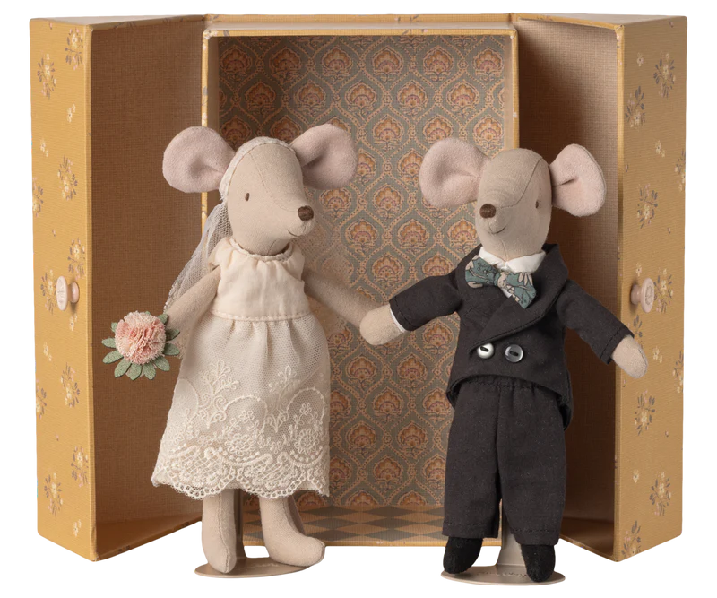Maileg Wedding Mice Couple In Box - Mum And Dad