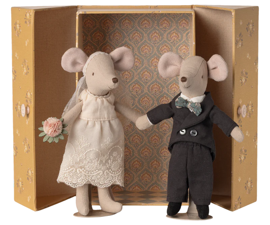 Maileg Wedding Mice Couple In Box - Mum And Dad