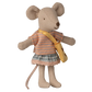 Maileg Little Sister Mouse With Yellow Bag