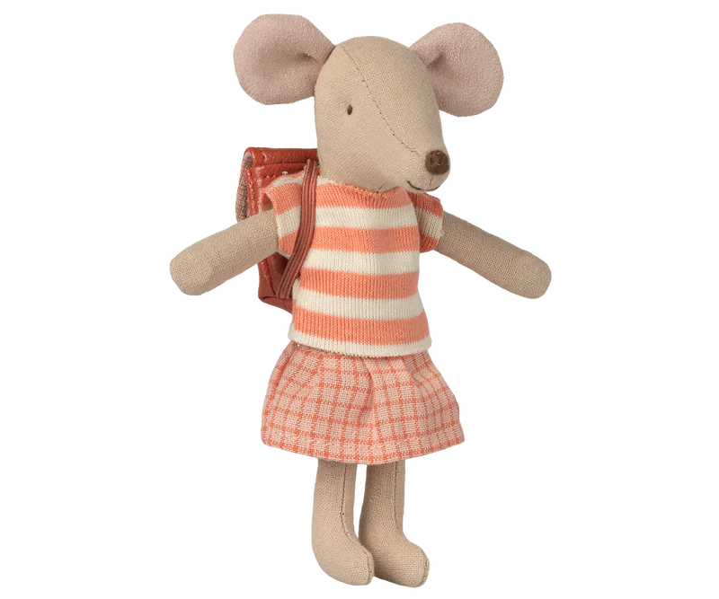 Maileg Big Sister Tricycle Mouse with Bag