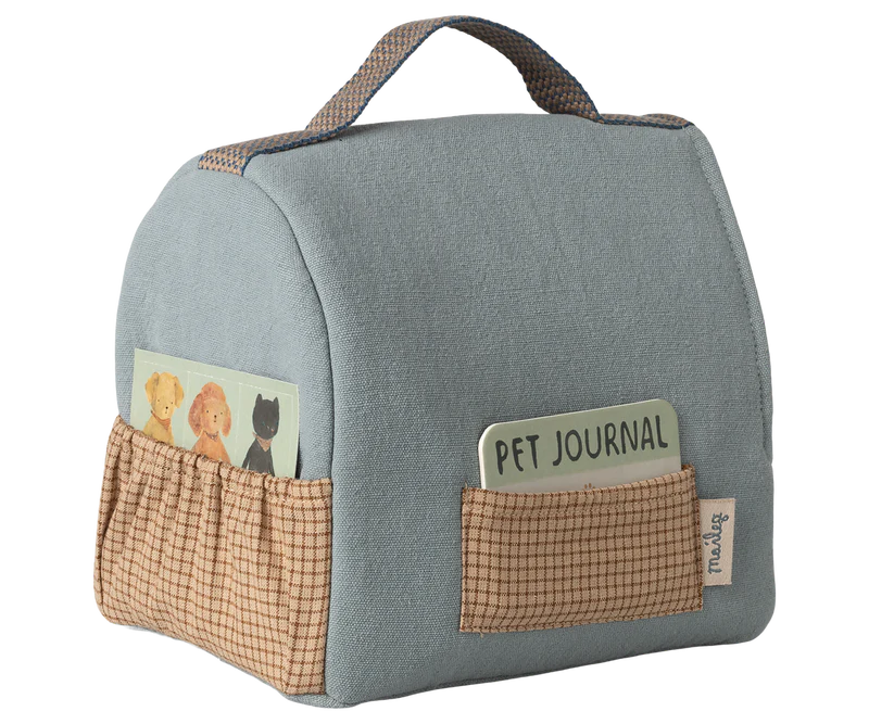 Maileg Pet Carrier - Dusty Blue
