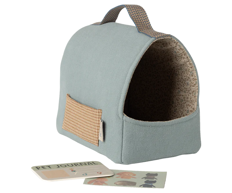 Maileg Pet Carrier - Dusty Blue