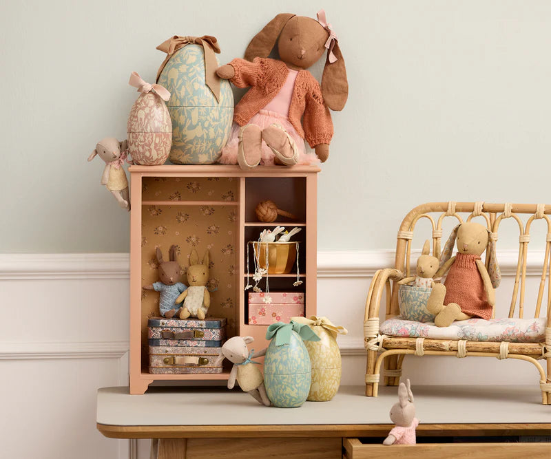 Maileg Small Easter Egg with Micro Rabbit - Dusty Blue