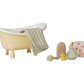 Maileg Bathtub Set, Mouse - Yellow