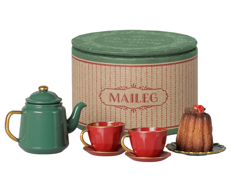 Maileg Christmas Tea Party, Mouse - Red/green