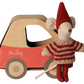 Maileg Christmas Mouse in Car Box