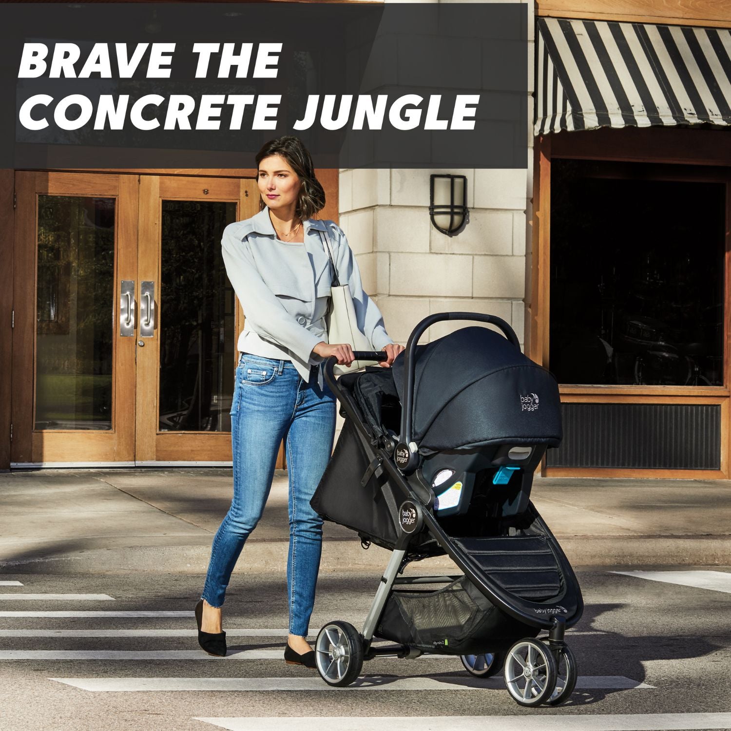 Woman pushes Baby Jogger City Mini GT2 Stroller