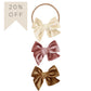 Lou Lou and Company Velvet Bow 3 Pack Small Headbands