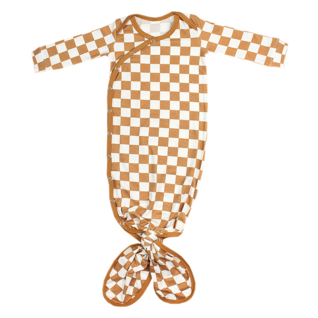 Copper Pearl Newborn Knotted Gown - Rad