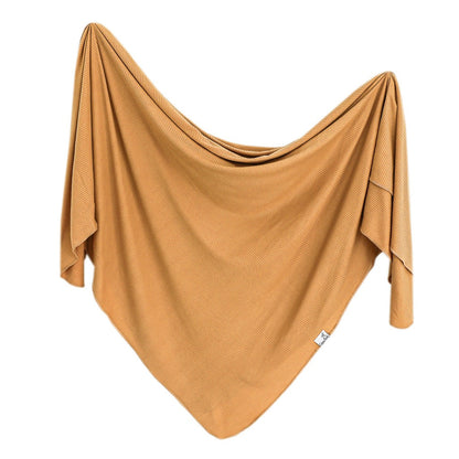Copper Pearl Rib Knit Swaddle Blanket - Dolce