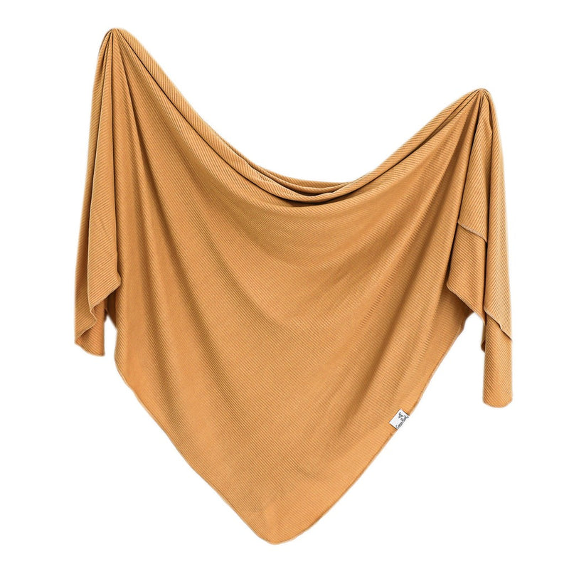 Copper Pearl Rib Knit Swaddle Blanket - Dolce