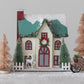 Creative Co-op Paper Glitter House with LED Light - Cream