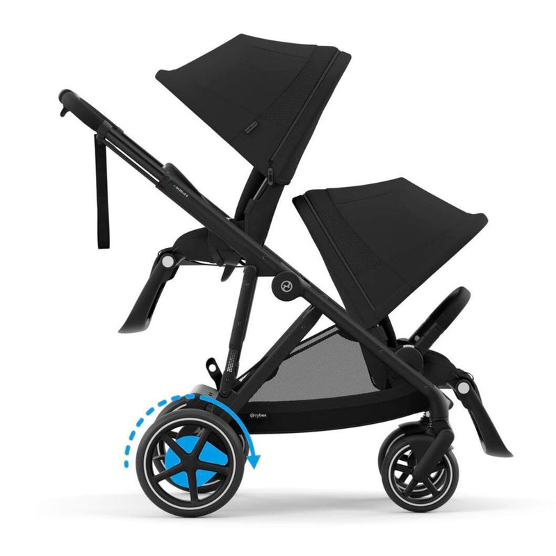 cybex eezy s twist black Cybex e-Gazelle S Electronic Assist Stroller, Silver Frame/Moon Black