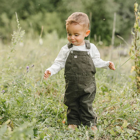 Mebie Baby Green Corduroy Overalls The Baby Cubby