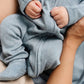 Lou Lou and Company Plush Knit Zipper Footie - Miller