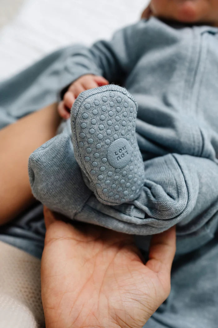 Lou Lou and Company Plush Knit Zipper Footie - Miller