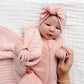 Lou Lou and Company Plush Knit Zipper Footie - Piper