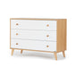 Dadada Austin 3-Drawer Dresser - White / Red Oak