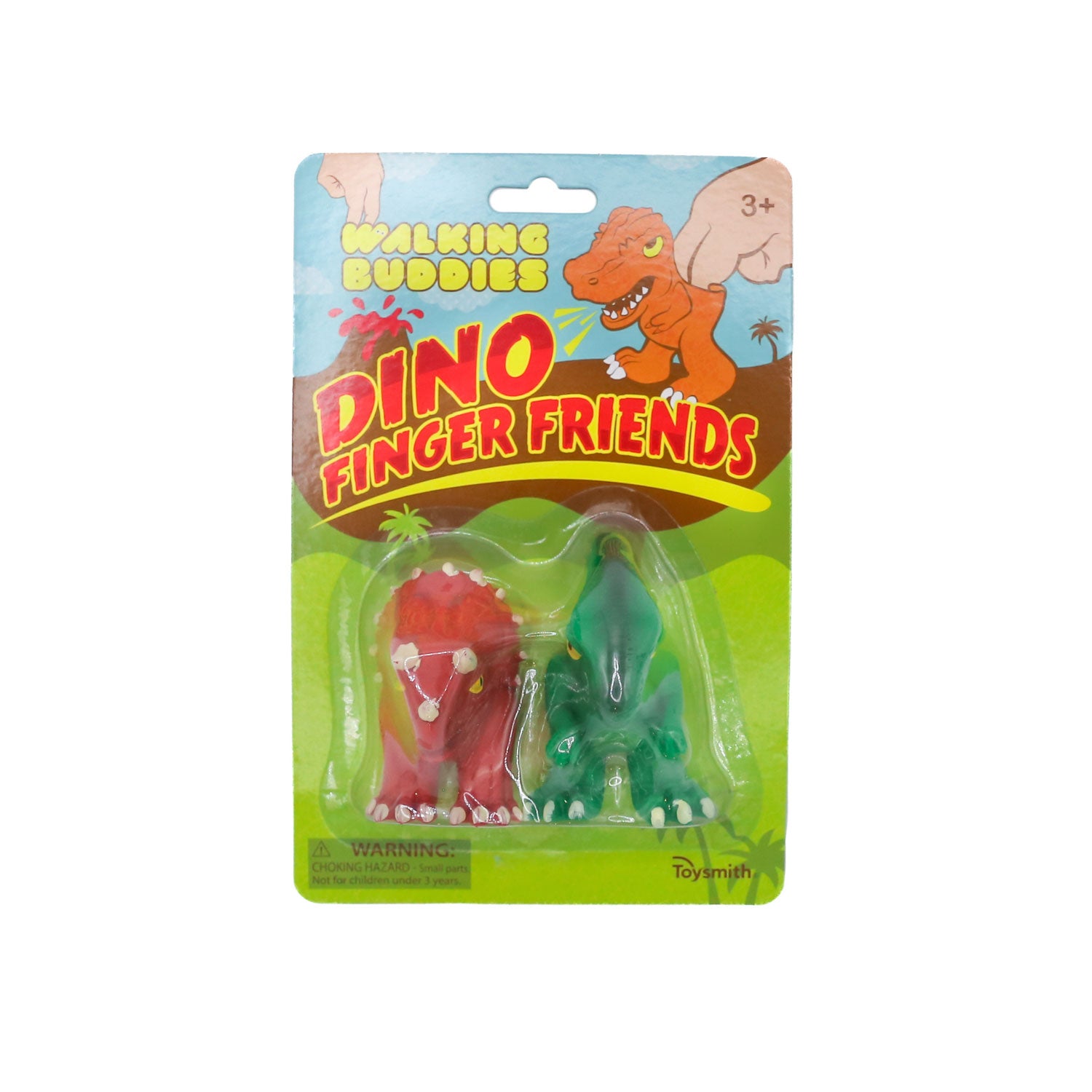 Toysmith Walking Buddies - Dino Finger Friends Puppets