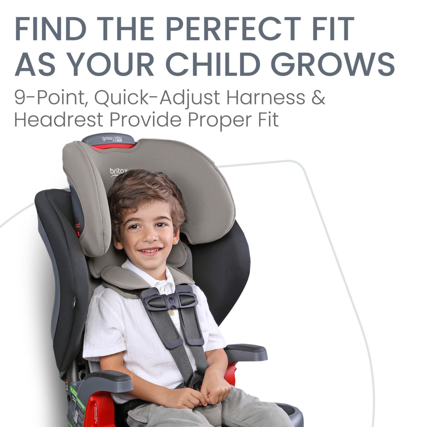 Britax Grow With You ClickTight Harness-2-Booster Seat - Grey Contour Safewash