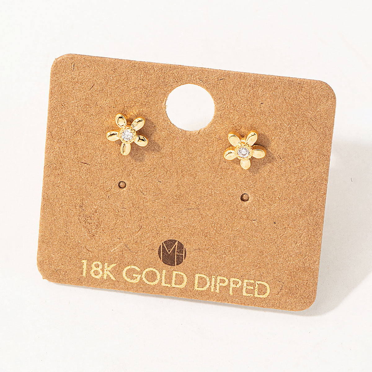 Mini Flower Stud Earrings - Gold