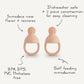 Mushie Silicone Fresh Food Feeder 2-Pack - Shifting Sands