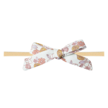 Copper Pearl Ribbon Nylon Bow Headband