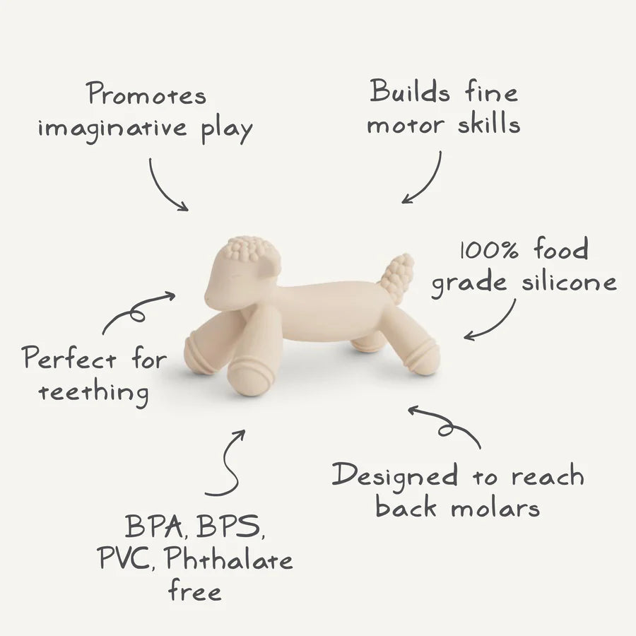 Mushie Lamb Figurine Teether