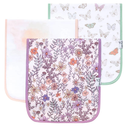 Copper Pearl 3-Pack Burp Cloth Set
