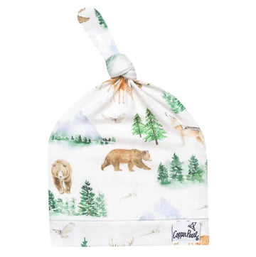 Copper Pearl Knit Top Hat - 0-4M