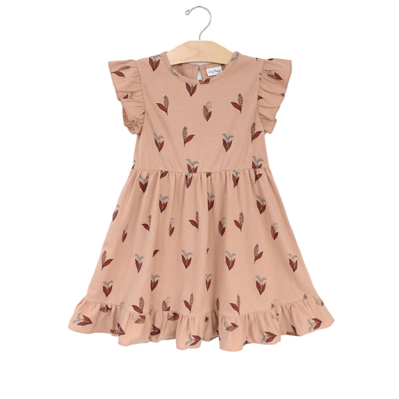 City Mouse Ruffle Dress - Lily of the Valley