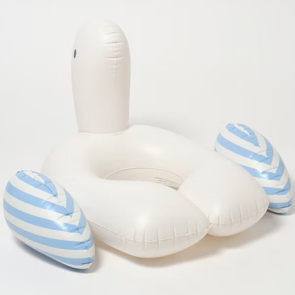 Sunnylife Kids Tube Pool Ring Sammy the Seagull -  Blue Stripe