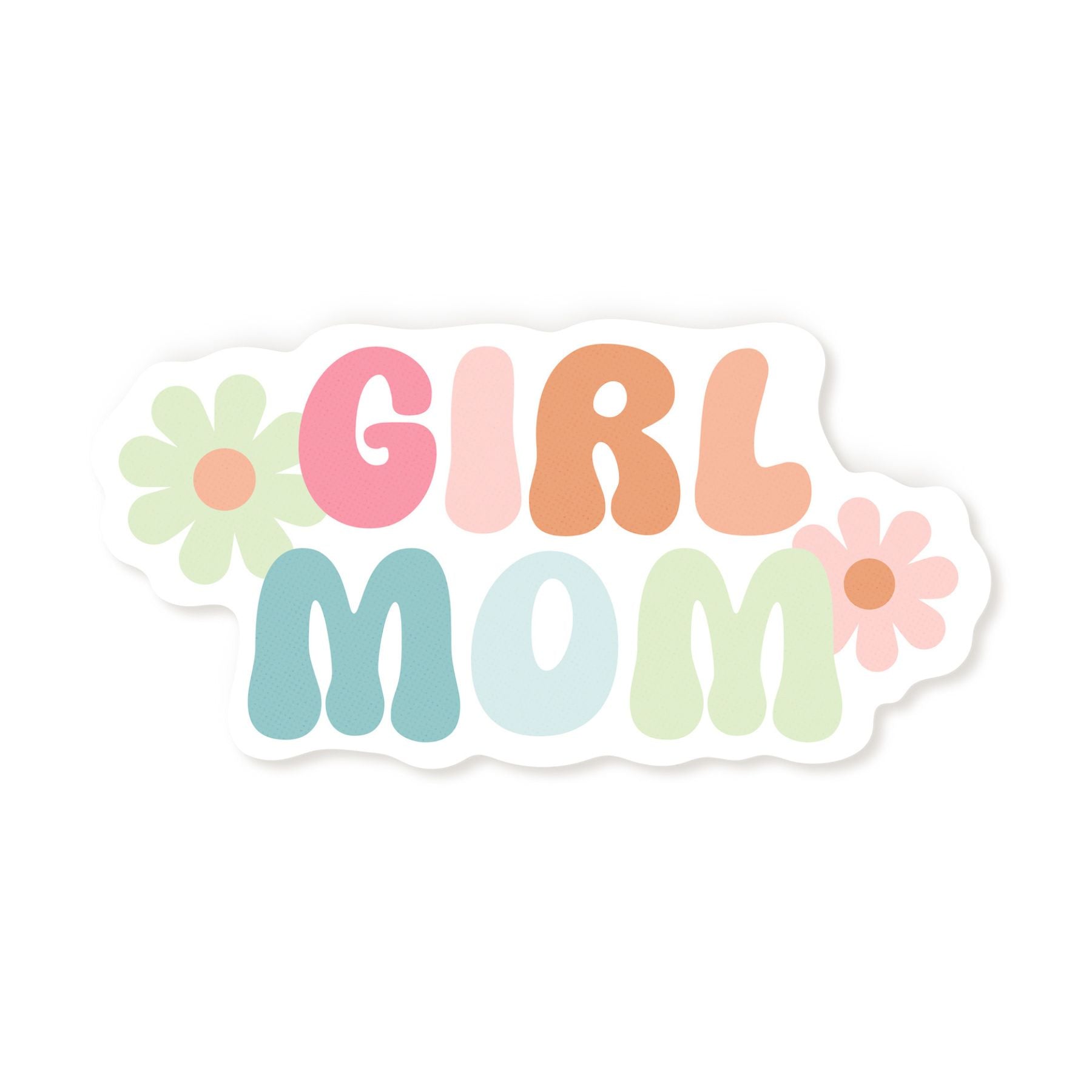 The Baby Cubby Girl Mom Sticker - Multicolor with Flowers